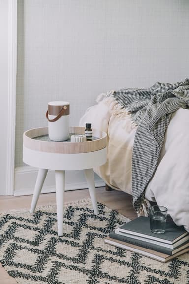 aGLOW Bluetooth Högtalare Vit/Guld, LED-Lampa