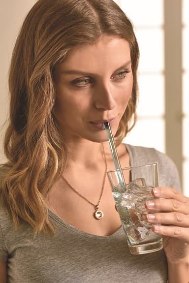 Sugrör Glas 23cm 4-pack + Borste