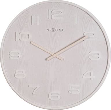 Wood Wood Medium ø35 Väggklocka Vit/trä