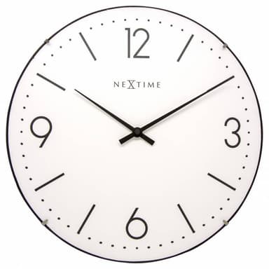 Basic Dome ø35 Väggklocka Vit/Glas
