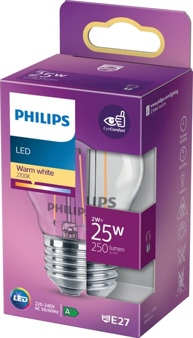 Philips LED-lampa 2W E27