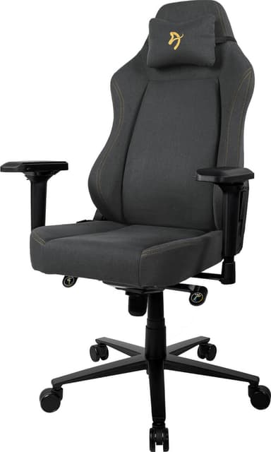Arozzi Primo Woven Fabric gamingstol (svart/grå med guldlogo)