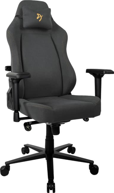 Arozzi Primo Woven Fabric gamingstol (svart/grå med guldlogo)