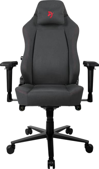 Arozzi Primo Woven Fabric gamingstol (svart/grå med röd logo)