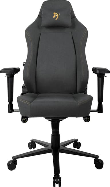 Arozzi Primo Woven Fabric gamingstol (svart/grå med guldlogo)