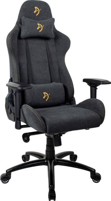 Arozzi Verona Signature Soft Fabric gamingstol (grå med guldlogo)