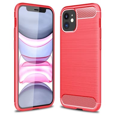 Borstat silikon skal Apple iPhone 12 mini (5.4")  - Röd