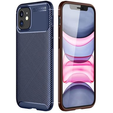 Carbon silikon skal Apple iPhone 12 Mini (5.4")  - Blå