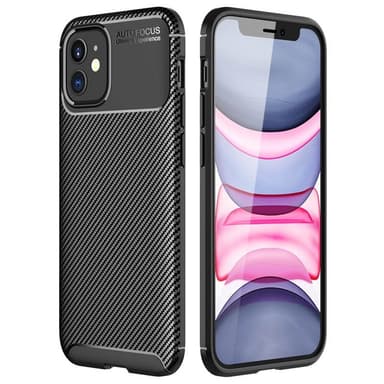 Carbon silikon skal Apple iPhone 12 Mini (5.4")  - Svart