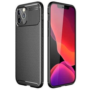 Carbon silikon skal Apple iPhone 12 Pro Max (6.7")  - Svart