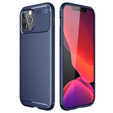 Carbon silikon skal Apple iPhone 12 Pro Max (6.7")  - Blå