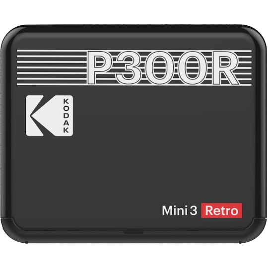 Kodak Mini 3 Plus Retro fotoskrivare (svart)