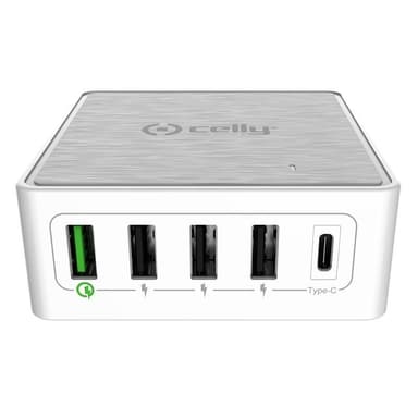 Celly Laddare 4xUSB QC3 1xUSB-PD 60W