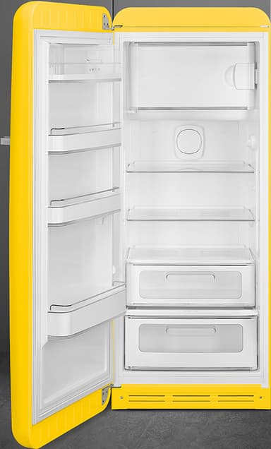 Smeg 50 s style kyl/frys kombiskåp FAB28LYW3 (gul)