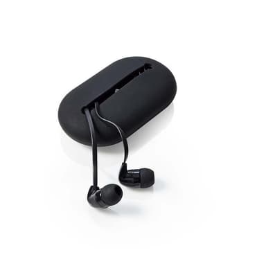 Hörlurar med sladd | In-ear | Resebag | 1.2 m flatkabel | Svart