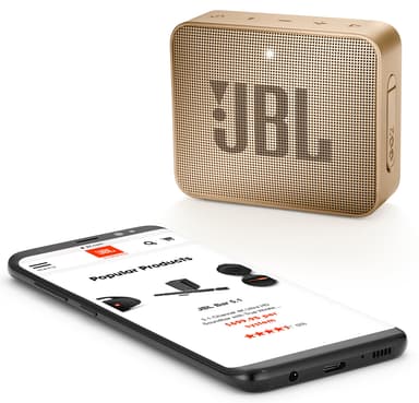 JBL GO 2 trådlös högtalare (champagne)