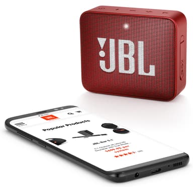 JBL GO 2 trådlös högtalare (röd)