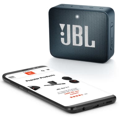 JBL GO 2 trådlös högtalare (marinblå)