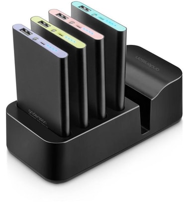 NFC 8-slots verhuurstation voor powerbanks met touchscreen, meertalige optie, eenvoudig om een powerbank te huren onderweg