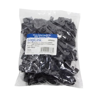 LogiLink Böjskydd RJ45 Svart 100-pack