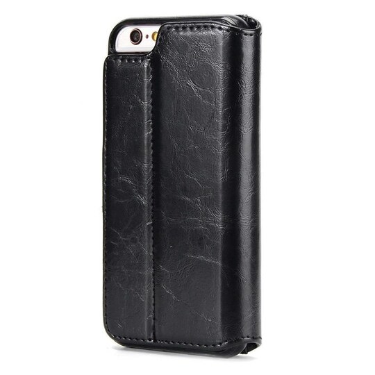 Plånboksväska i PU-läder - iPhone 8, Svart
