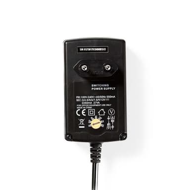 Universalnätadapter | 3/4.5/6/7.5/9/12 VDC | 2.25 A