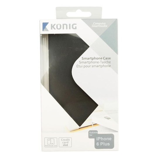 König Plånboksfodral iPhone 6 Plus svart (CSWBIPH655BL)