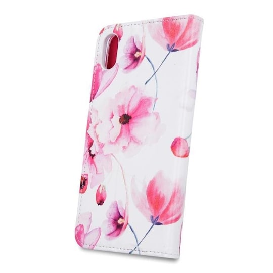 Pink Flowers - trendig plånboksväska till iPhone 7/8/SE
