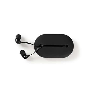 Hörlurar med sladd | In-ear | Resebag | 1.2 m flatkabel | Svart