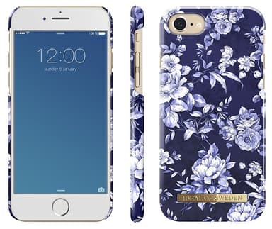 iDeal fashion fodral iPhone 6/7/8/SE Gen. 2  (sjöblå blomma)