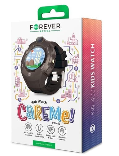 Forever Care Me KW-400 - GPS-Klocka för barn, Svart