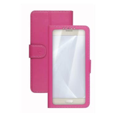 Celly Uni. Wallet View 4-4,5"" Rosa