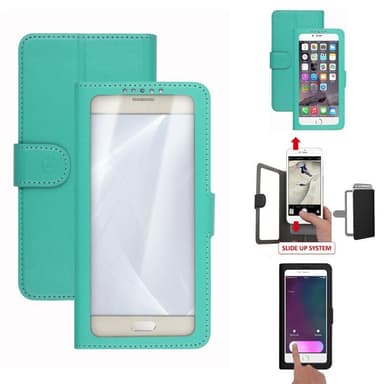 Celly Uni. Wallet View 4-4,5"" Turkos