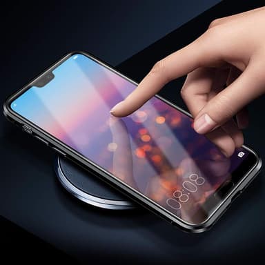Magnetiskt skal för Huawei P20 med skärmskydd - svart