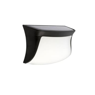 Vägglampa solcell LED - Svart