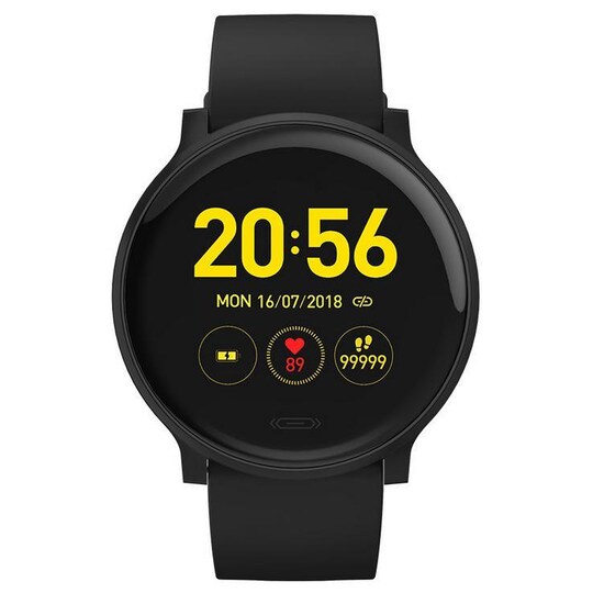 Smartwatch med pulsmätare och sömnanalys - Svart