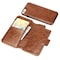 Plånboksväska i PU-läder - iPhone XR, Brun
