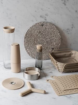 LARETO Set/6 Coasters, Sharkskin