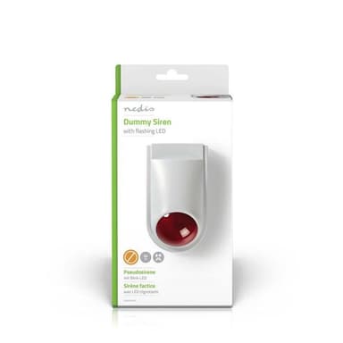 Attrapp, säkerhetssiren | IP44 | Vit/röd