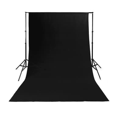 Bakgrund för fotostudio | 2.95 x 2.95 m | Svart