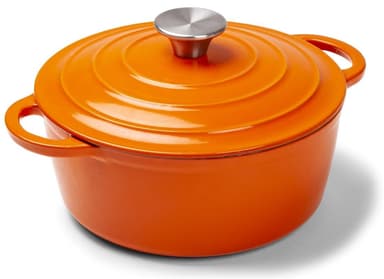 Orrefors Jernverk gjutjärnsgryta, 5 liter, orange