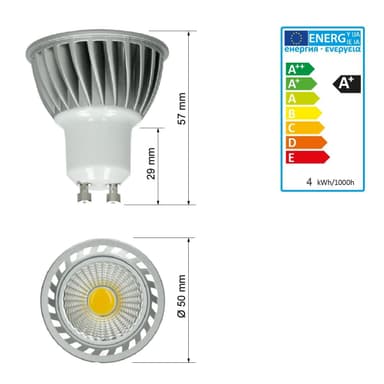 ECD Germany 20-pack 4W GU10 LED spot ersatt - 20W - 220-240 60 graders