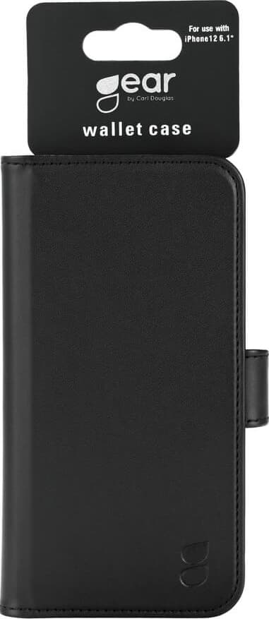GEAR Wallet plånboksfodral iPhone 12 / 12 Pro (svart)