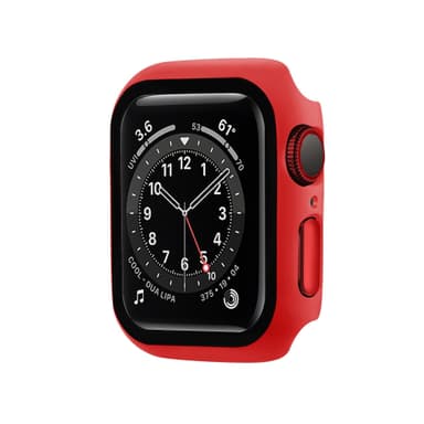 Apple Watch Härdat glas skärmskydd fodral 44 mm Red