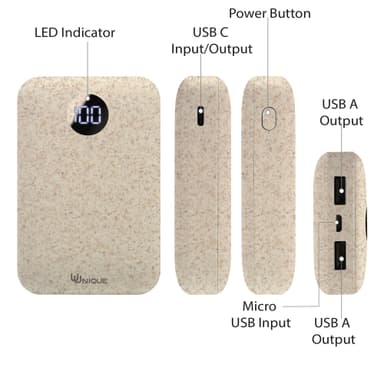 Miljövänliga Power Bank 10000 mAh PD 18W