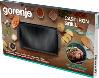Gorenje Deep Red Collection grillplatta gjutjärn GPCI240R (röd)