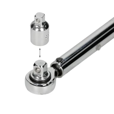 Momentnyckel spärrnyckel 1/2 "+ 3/8" Torque Nm verktyg 13,6-108,5