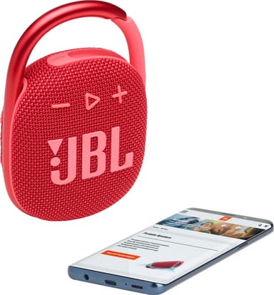 JBL Clip 4 trådlös högtalare (röd)