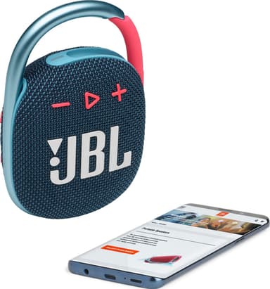 JBL Clip 4 trådlös högtalare (blå/rosa)