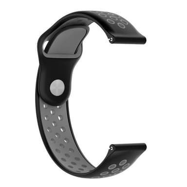 Perforerat silikon armband till Garmin Fenix Chronos, Svart+Grå